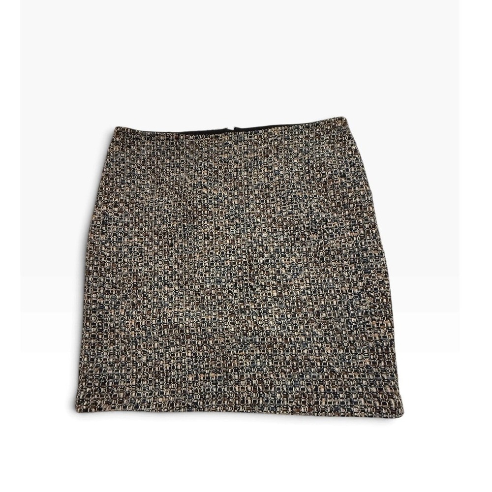 Talbots Womens 20 Wool Blend Tweed Pencil Skirt Indigo Multi Preppy Heritage